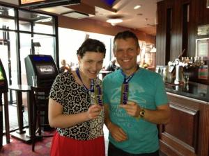 Al & James in the with medals and a cider just out of shot